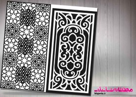 تصویر وکتور طرح های درب های CNC لیزری 02 