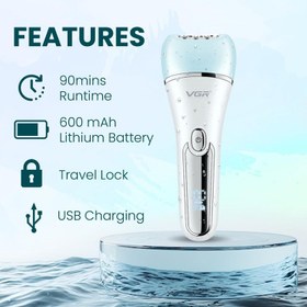 تصویر ست اصلاح موی بدن بانوان وی جی ار مدل V-733 - صورتی 