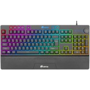 تصویر کیبورد گیمینگ گرین مدل GK703-RGB با سیم نورپردازی RGB 