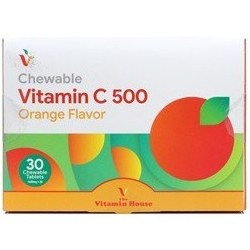 تصویر قرص ویتامین ث جویدنی 500 میلی گرم ویتامین هاوس 30 عددی Vitamin House Vitamin C 500 mg 30 Chewable Tabs