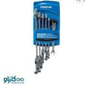 تصویر ست آچار جغجغه‌ای نووا مدل 9422 شامل ۶ عدد 