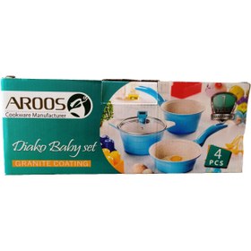 تصویر سرویس پخت و پز کودک ۴ پارچه عروس مدل دیاکو Aroos Diaco Cooking Service