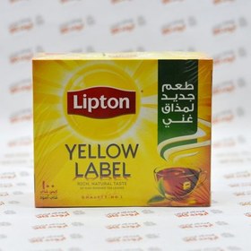 تصویر چای کیسه ای ساده 100 عددی لیپتون Lipton 