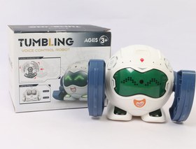 تصویر ربات سخنگو مدل Tumbling Voice Control Robot تک و عمده 