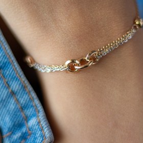 تصویر دستبند زنجیری طلا 