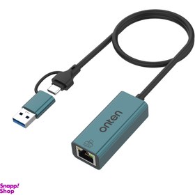 تصویر تبدیل USB 3.0/USB-C به Lan اونتن مدل +UE106 