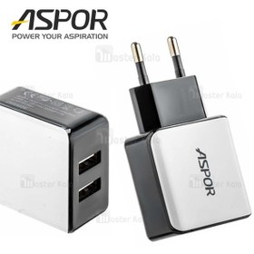 تصویر شارژر دیواری 2 پورت 2.1 آمپر اسپور ASPOR A811 Power Adapter 