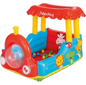 تصویر قلعه بادی کودک طرح قطار کد bestway 93503