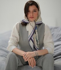 تصویر روسری لاله - نخی / قواره 120 Lale scarf