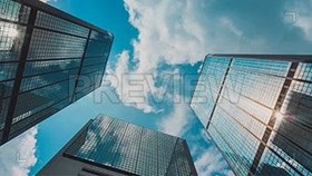 تصویر دانلود فوتیج نمای تایم لپس آسمان خراش‌ ها Time Lapse Of Skyscrapers View 