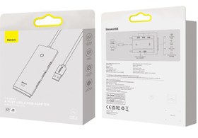 تصویر هاب 4 پورت باسئوس مدل LITE SERIES WKQX030102 Baseus Lite Series 4-Port HUB adapter