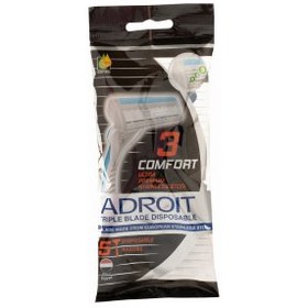 تصویر آدرویت تیغ یکبار مصرف سه لبه صابون دار 5 عددی (زنانه و مردانه) - مردانه 
