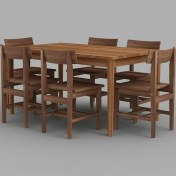 تصویر ست میز و صندلی ناهار خوری ۶ نفره مدل تینا 