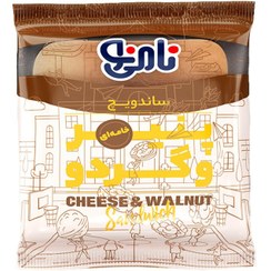 تصویر ساندویچ صبحانه پنیرخامه ای و گردو 100گ نامی نو 