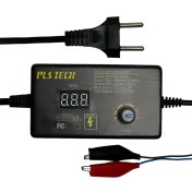 تصویر آداپتور متغیر 4 تا 12 ولت بین راهی 2 آمپر سوسماری با نمایشگر PLS TECH 