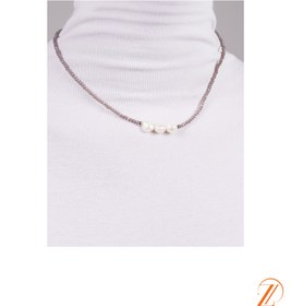 تصویر مونجوق طوسی و مروارید پرورشی سه تایی 