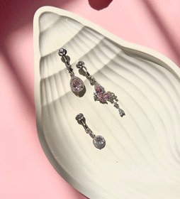 تصویر پیرسینگ فیک ناف جواهری 