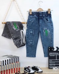 تصویر شلوار لی مام پسرانه زاپدار 