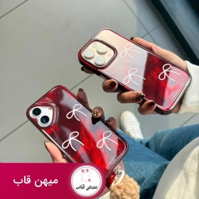 تصویر قاب موبایل آیفون Iphone16 چری پاپیونی با آویز زنگوله ای T 