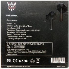 تصویر هندزفری بی سیم اونیکوما Wireless Earphones Onikuma T35 Wireless Earphones Onikuma T35