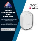 تصویر سنسور هوشمند دما و رطوبت بدون مانیتور MOES – پروتکل زیگبی 