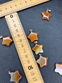 تصویر آویز ستاره سنگ طبیعی - چشم ببر 