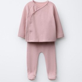 تصویر تیشرت نوزاد صورتی گچی زارا 4174/577/626 