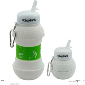 تصویر قمقمه سیلیکونی تاشو توپ سفید اسکول فنز کد9306 