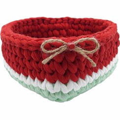 تصویر سبد قلاب بافی تریکو مدل یلدا 2 