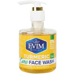 تصویر فیس واش روشن کننده زردچوبه مناسب پوست خشک و نرمال 250میل ایویم Evim Face Wash Turmeric For Dry And Normal Skin 250ml