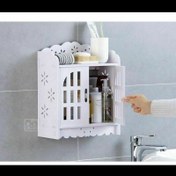 تصویر شلف دیواری ایکیا ۲ طبقه مخصوص حمام 