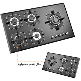 تصویر گاز صفحه ای استیل البرز مدل G5959 ُSteelAlborz G-5959 HOB