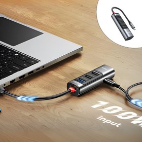 تصویر هاب 5 پورت usb-c یسیدو مدل HB20 