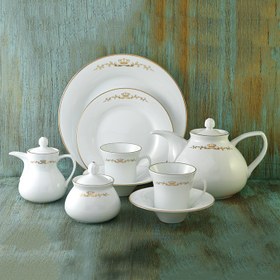 تصویر سرویس چینی زرین 12 نفره کامل کوئین (108 پارچه) Zarin Iran Shahrzad Queen 108 Pieces FDC Dinnerware Set