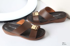 تصویر صندل رو فرشی مردانه با کفی طبی (جدید) کد 208-3 - سرمه ای / 44 