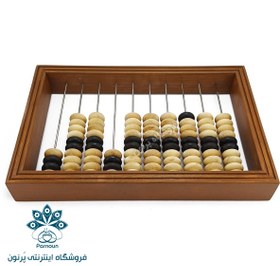 تصویر چرتکه 10 میل چوبی دست ساز 