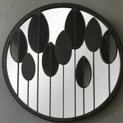 تصویر دیوارکوب آینه‌ای برگی کد 904 wall hanging mirror leaf code 904