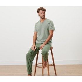 تصویر خرید اینترنتی ست لباس راحتی مردانه سبز چیبو 179132 ا Pijama Takımı Pijama Takımı