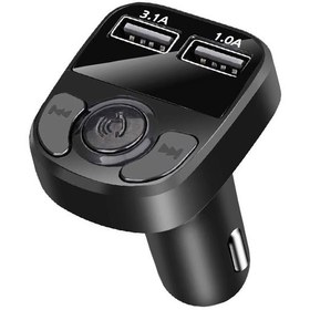تصویر پخش کننده اف ام و شارژر فندکی X22 بلوتوث ا X22 Wireless Bluetooth 5.0 FM Car Charger X22 Wireless Bluetooth 5.0 FM Car Charger