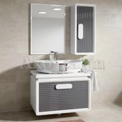 تصویر کابینت روشویی مدل نیلا (ست کامل با سنگ) - ۸۰ در۴۰ 