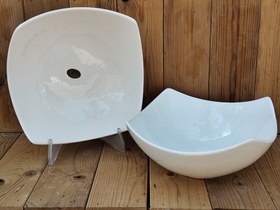 تصویر مرغ خوری مربع سرامیکی 