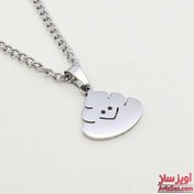 تصویر گردنبند استیکر عن با کد 100015 از جنس استیل رنگ طلایی 