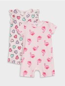 تصویر بادی نوزادی دخترانه آبی سرمه ای LC Waikiki | S4FV87Z1 - LSZ اورجینال 