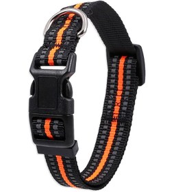 تصویر گردن‌بند قابل تنظیم منعکس‌کننده مشکی/نارنجی ۳۴ گرم برند generic Adjustable Reflective Collar Black/Orange 34grams