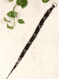 تصویر دم اسبی بافت حلقه ای - مشکی 