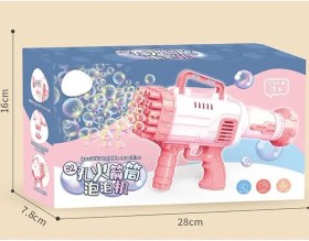 تصویر تفنگ حباب ساز باطری خور بازوکا 32 حباب BUBBLE GUN TOY ITEM NO _ 0818