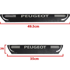 تصویر برچسب پارکابی طرح چرمی مدل ونوس نوشته peugeot 