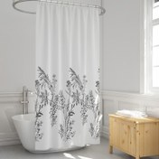 تصویر پرده حمام دلفین مدل EV-3389 سایز 180x200سانتی متر | سفید | 