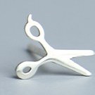 تصویر پیرسینگ نقره قیچی 