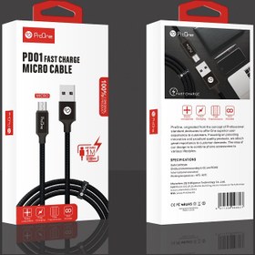 تصویر کابل 1 متری Micro USB پرووان PD01 ProOne PD01 Micro USB 1m Data/Charging Cable